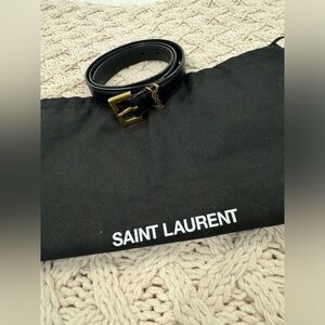 Saint Laurent YSL thin belt